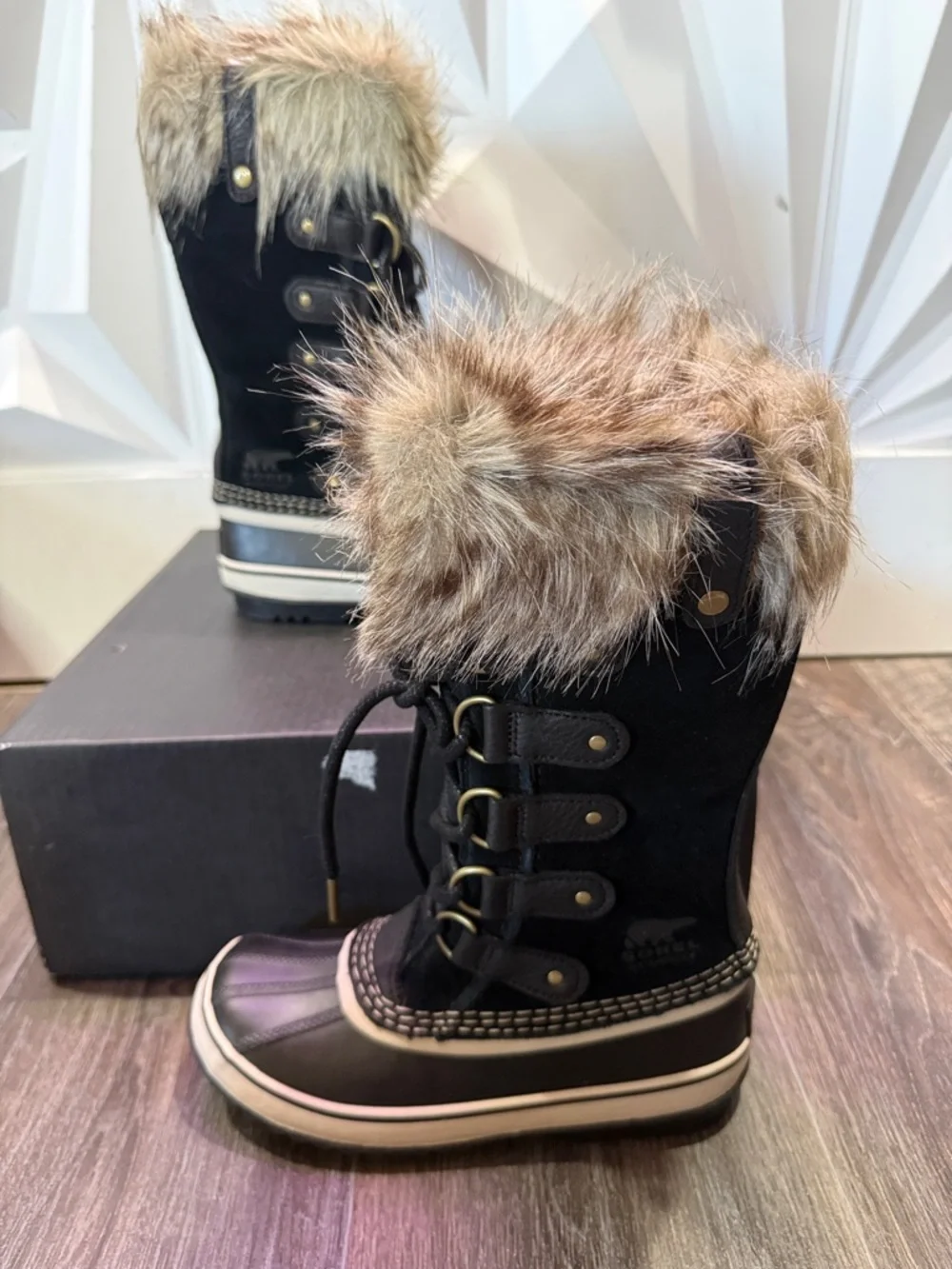 Sorrel Joan of Arctic waterproof Black Boots Sz 5